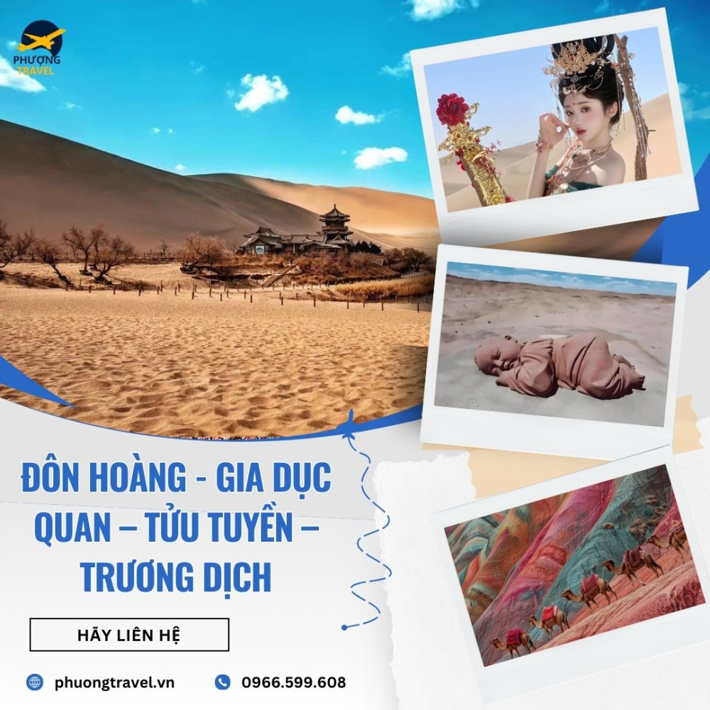 TOUR ĐÔN HOÀNG - GIA DỤC QUAN – TỬU TUYỀN – TRƯƠNG DỊCH- 6N5Đ - ĐƯỜNG BAY