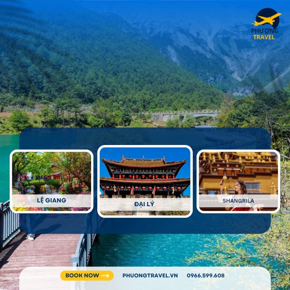 TOUR LỆ GIANG - ĐẠI LÝ - SHANGRILA - NOSHOP - 6N6Đ - ĐƯỜNG BAY