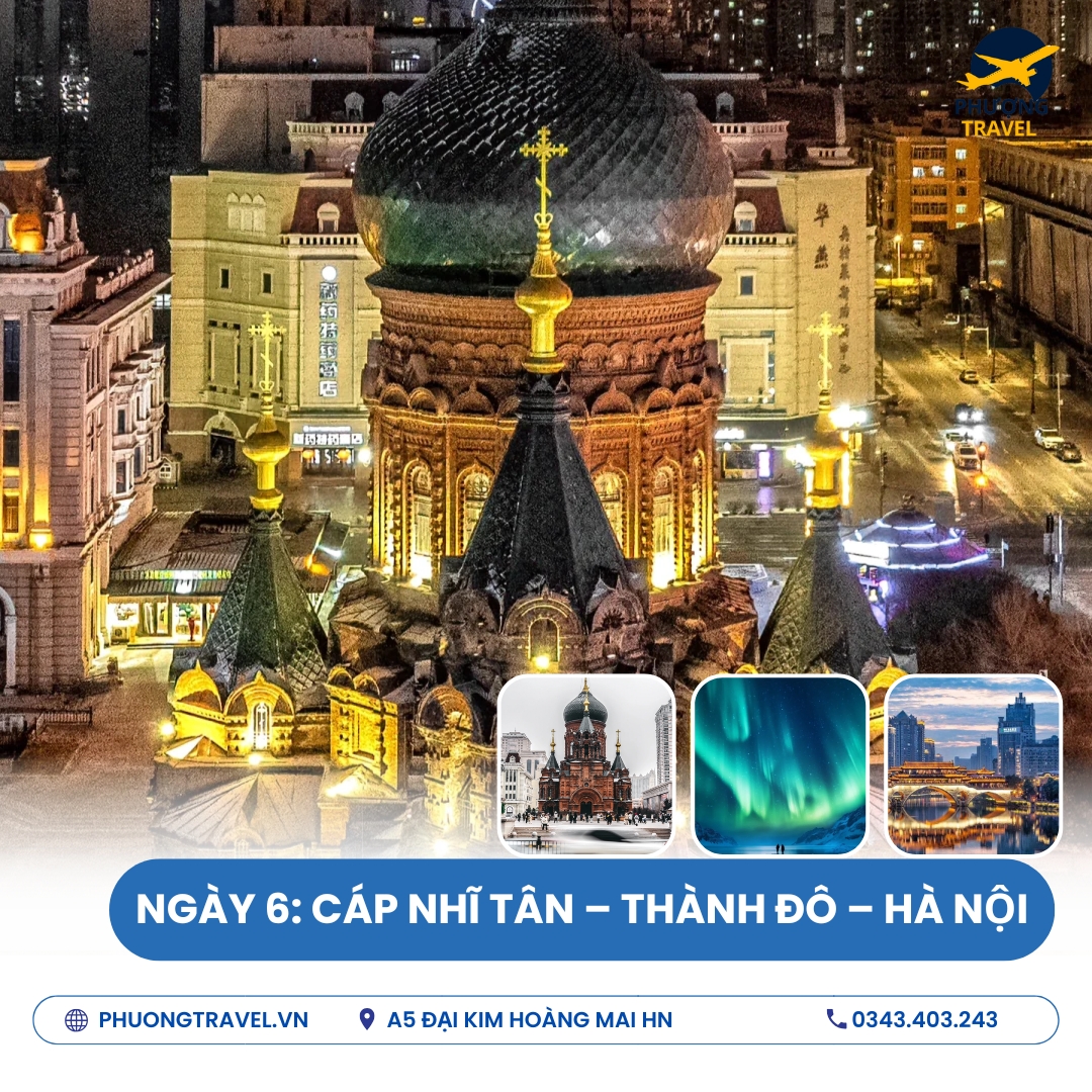 TOUR CÁP NHĨ TÂN - LÀNG TUYẾT HƯƠNG CỔ TÍCH - LỄ HỘI BĂNG ĐĂNG 6N5Đ NOSHOP