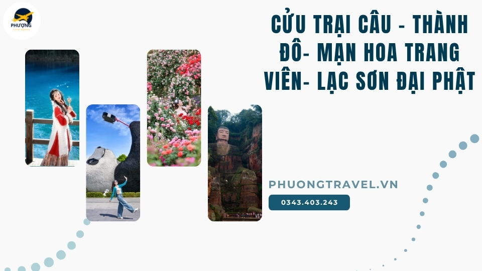 Tour Cửu Trại Câu - Thành Đô- Mạn hoa Trang Viên- Lạc Sơn Đại Phật 6N5Đ